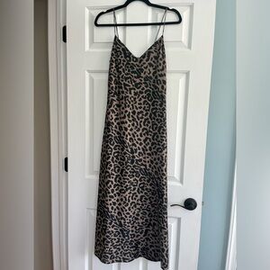 ASOS satin cami maxi - leopard print.